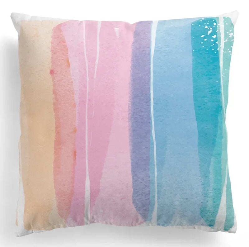 Nordic Luxury Abstract Hand Painted Pillowcase by Axyaa