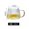 Axyaa 400ml Rose Glass Cup with Handle for Juice Coffee Tea Milk