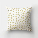 Axyaa Golden Letter Geometric Pillow Case - Elegant Home Decor Choice