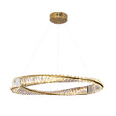 Axyaa Gold Crystal LED Chandelier with Remote for Living Room, Bedroom, Kitchen