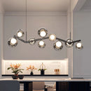 Axyaa Smoke Grey Glass Pendant Light Bubble Ball Hanging Lamp