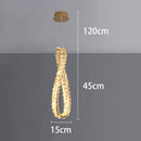 Axyaa Crystal Chandelier LED Ceiling Lamp Indoor Hanging Lights