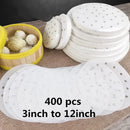 Axya White Round Baking Paper Liners for Steamer Buns, BBQ Grill, and Hamburger Patty
