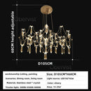 Axyaa Teardrop LED Crystal Chandelier for Luxurious Spaces
