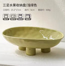 Axyaa Ceramic Fruit Tray Heart Candy Snack Dry Living Room Tea Table Basket.