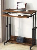 Axyaa Portable Laptop Desk, Height Adjustable Rolling Cart for Sofa and Bed