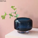 Axyaa Glass Vase: Modern Minimalist Floral Desk Decor