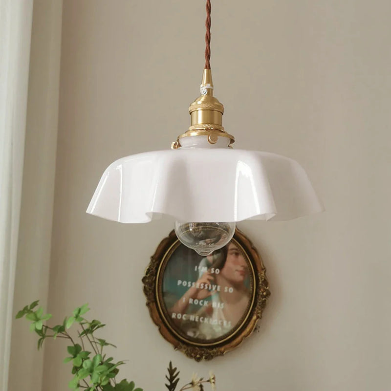 Axyaa Retro Glass Pendant Light - LED E27 Bar Hotel Decor Fixture