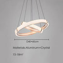 Axyaa Luxury Acrylic LED Pendant Chandelier for Modern Home Decor Lighting