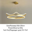 Modern Nordic LED Crown Chandelier for Dining Room, Bedroom & Study by Axyaa