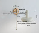 Axyaa LED Wall Sconce Light Rotate Pull Chain Switch Wood Base Bedside Lamp