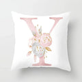 Axyaa Sweet Pink Alphabet Pillowcase for Home Decor