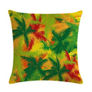 Axyaa Palm Leaf Green Seat Cover with Beautiful Flower Design for Sofa Decor