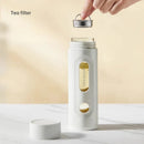 Axyaa Double-Layer Glass Tea Cup - 420ml, Leak-Proof & Portable
