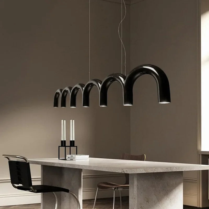 Axyaa Modern Art LED Chandelier Nordic Arch Pendant Lamp