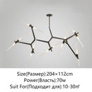 Axyaa Herringbone Branches Pendant Chandelier - Modern Minimalist Nordic Tree Lighting