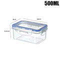 Axyaa Rectangular Refrigerator Storage Box with Lid: Plastic Crisper for Fresh Food