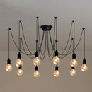 Axya Spider Pendant Lights: Vintage Industrial E27 Loft Hanging Chandelier