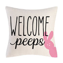 Axyaa Easter Bunny Eggs Pillow Cover - Home Decorative Throw Pillow Case