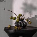 Axyaa Retro Ceramic Vase: Aesthetic Desk Flower Pot Decoration for Room Décor