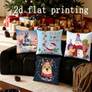 Christmas Cartoon Pillow Covers by Axyaa: Festive Decor for Sofa, Bedroom, Car