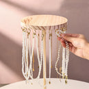 Axyaa Wood Jewelry Display Stand Necklace Hanger Organizer Rack