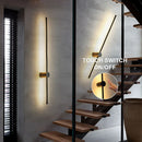 Axyaa LED Wall Lamp 350° Rotation Modern Wall Light, Touch Switch, Adjustable Gold