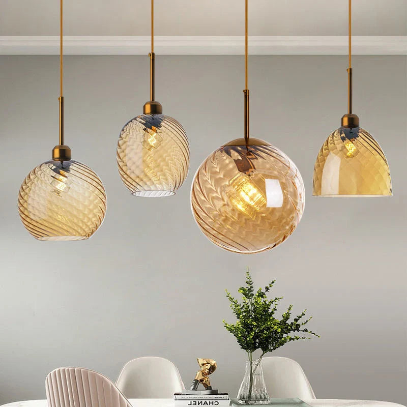 Axyaa Modern Glass Chandelier Pendant Lights for Kitchen, Dining, Bar & Hotel