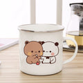 Axyaa Cartoon Bear Boob Enamel Cup Mug - Fun Drinkware Mug for Tea, Coffee, Beer