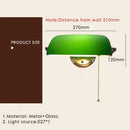 Axyaa Traditional Green Banker Wall Lamp Classical Vintage Beige Wall Light for Home and Hospitality