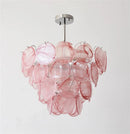 Axyaa Glass Chandeliers: Round LED Vintage Pendant Light for Dining Room & Kitchen