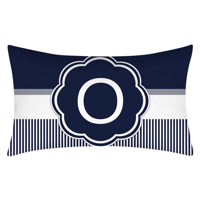 Axyaa Blue Stripe Pillowcase 30X50 for Sofa Chair Decor