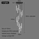 Axyaa Modern Luxury Stair LED Chandelier Pendant Light Minimalism Acrylic Droplight