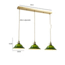 Axyaa Green Glass LED Pendant Lights with Copper Finish