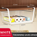 Axyaa Under Cabinet Hanging Basket Shelf Tissue Cup Holder Sliding Drawer Rack