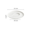 Axyaa White Comma Ceramic Dessert Plate for Molecular Cooking Display