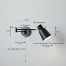 Axyaa Modern Black Iron LED Wall Sconce for Home Decor