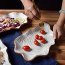 Axya Irregular Ceramic Shell Plate Dish - Creative and Simple Dinnerware