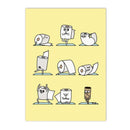 Axyaa Bathroom Yoga Funny Wall Canvas Art for Minimalist Home Decor