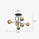 Axyaa Nordic Glass Molecular Pendant Light - Simple Geometry Hanging Lamp