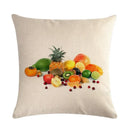 Axyaa Pineapple Orange Fruit Plant Linen Pillowcase 45*45cm