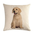 Axyaa Cute Pet Dog Pattern Linen Pillowcase for Home and Office Decor 45*45cm