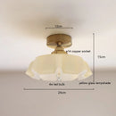 Axyaa Yellow Glass LED Pendant Lights for Indoor Lighting, Nordic Hanging Lamp