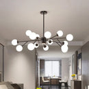 Axyaa Gold Black Ceiling Chandelier for Living Room Bedroom Luminaria