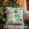Axyaa Christmas Festive Pillow Covers for Sofa Bedroom Car