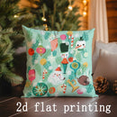 Axyaa Christmas Festive Pillow Covers for Sofa Bedroom Car
