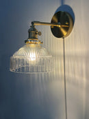 Axyaa Nordic Glass Wall Light with Switch - Luxurious Bedside LED Sconce Lighting