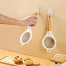 Axyaa Stainless Steel Flour Sieve with Wooden Handle - Baking Essential