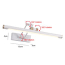 Axyaa LED Wall Lamp: Modern Bathroom & Bedroom Sconces, 43cm/58cm