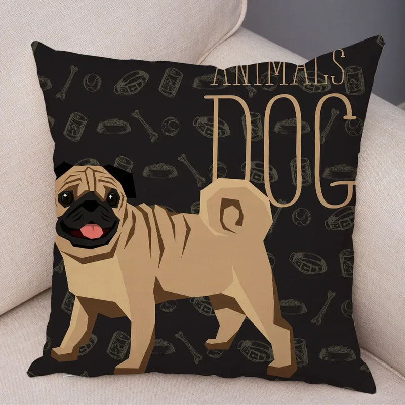 Axyaa Cartoon Dog Pet Animal Pillowcase